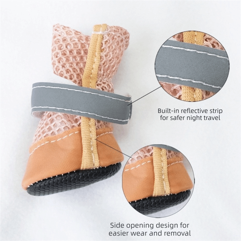 4PCS/SET Dog Boots Non-Slip Pe - Sneaker Protector 评论和价格