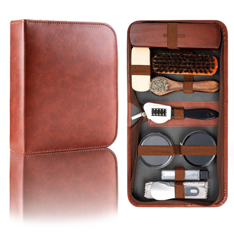 HorseHair Shoe Brush Set Leath - Leather Shoe Polish 评论和价格