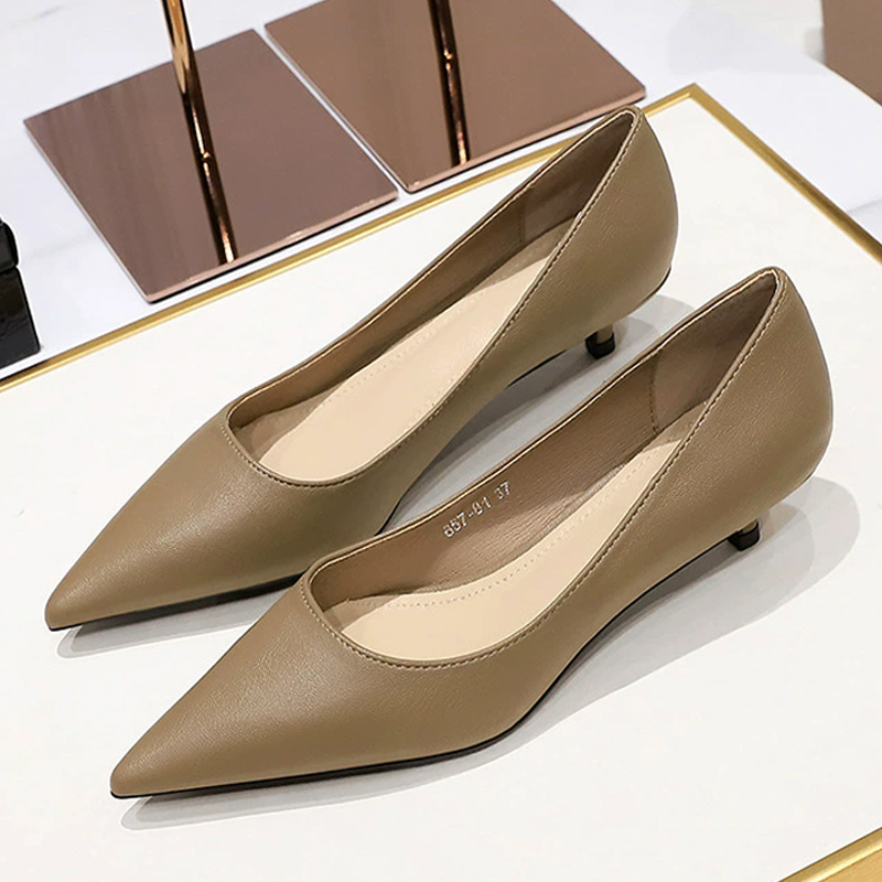 Fashion Pointed Toe Mid Heeled - Shoe Tree 评论和价格